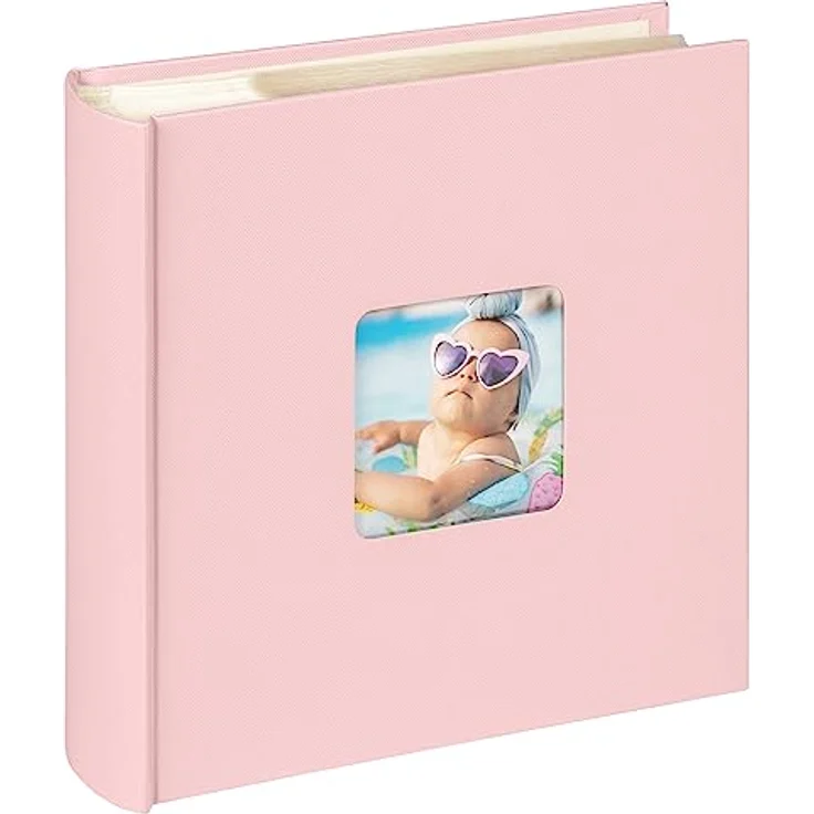 Walther Design ME-110-BR Einsteckalbum Fun Baby, für 200 Fotos 10x15 cm, rosa mit CD-Archiv und Beschriftungsfeldern – Bild 1