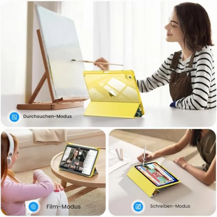 Fintie Hybrid Hülle für iPad (A16) 11/10 Generation (2025/2022, 11/10.9") mit integrierter Stifthalterfunktion, stoßfester TPU-Konstruktion und Auto Schlaf/Wach Funktion – Bild 3