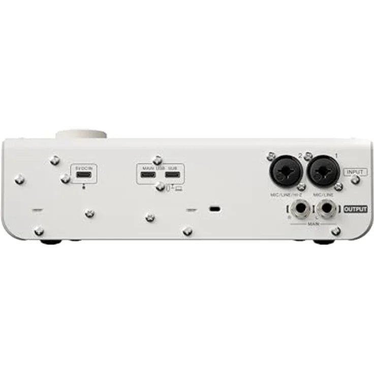 YAMAHA URX22 USB-C Audiointerface, kompaktes 4-In/2-Out-Interface mit 32-Bit/192 kHz Audio, Touch-LCD-Steuerung und integriertem DSP-Mixing – Weiß – Bild 2