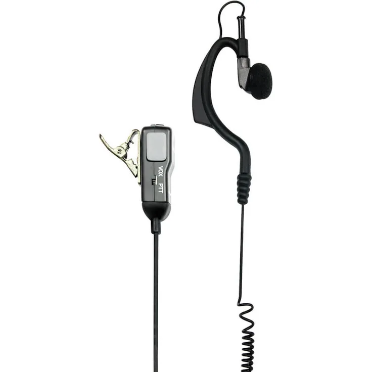 Midland MA21-LK, Kabelgebundene Ohrbügel Kopfhörer in Schwarz und Grau, kompatibel mit G11, G14, CT210/410, DB 270