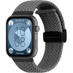 Wigento Smartwatch-Armband Für Huawei Watch Fit 3 Geflochten Sport Nylon Armband Smart Ersatz M1 in Schwarz