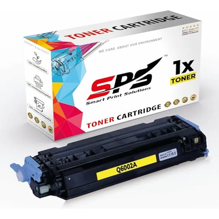 SPARSANDO Kompatibler Toner für HP Color LaserJet 1600 - Q6002A / 124A | Gelb | Hohe Seitenkapazität, bis zu 2.000 Seiten