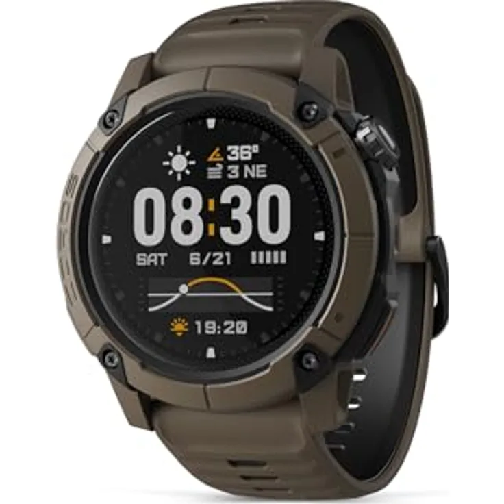 COROS Nomad Robuste Outdoor GPS-Sportuhr, 1,3-Zoll-MIP-Display, 22 Tage Akkulaufzeit, vorinstallierte globale Karten, Mikrofon zur Sprachnotizaufnahme, ideal für Angeln
