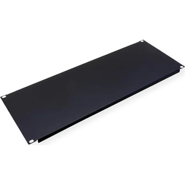 VALUE Netzwerkschrank 19-Zoll-Blindplatte 4 HE, schwarz, Maße 48.3 cm x 17.7 cm – Bild 1