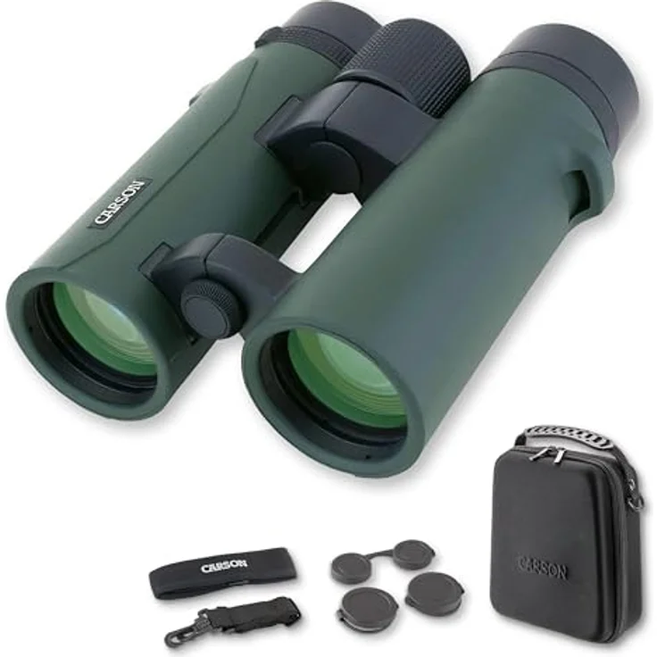 Carson RD-042, Full-Size Fernglas 10x42mm, wasserdicht, robust, beschlagfrei, grün – Bild 1