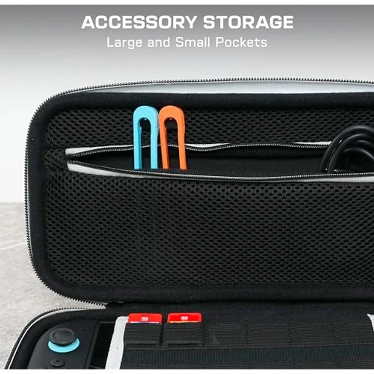 Turtle Beach PlayTrek Etui, Offiziell von Nintendo lizenziertes Reiseetui für Nintendo Switch 2, weiß, mit robustem Schutz und gepolstertem Innenfach – Bild 5