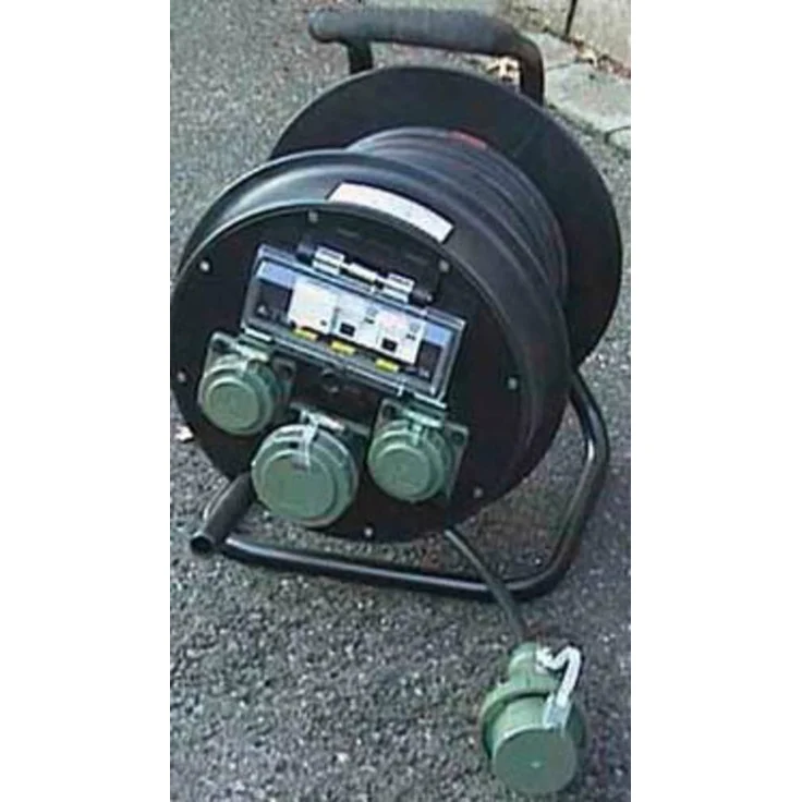Gifas Electric 254911 Kabelabroller, 50m CEE-Stecker 16A 5polig, vollgummiert