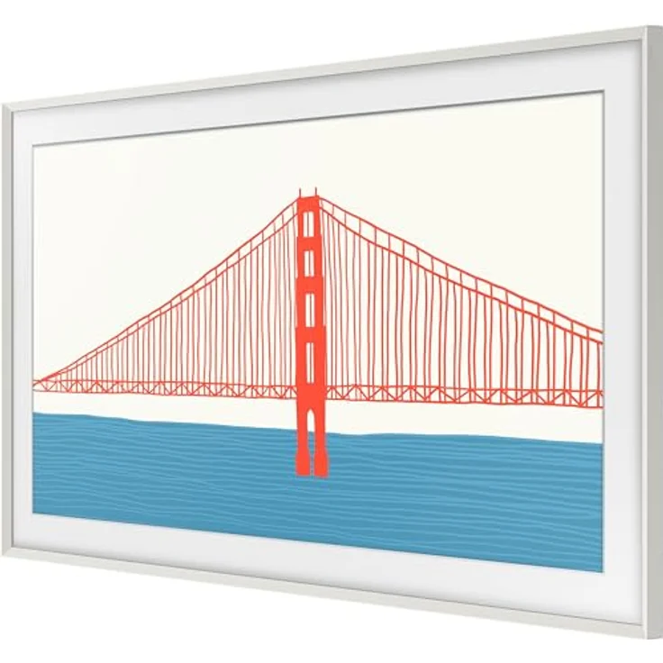 Samsung The Frame Rahmen 65 Zoll (VG-SCFA65WTCXC), weiß, abgeschrägt, magnetischer Austauschrahmen – Bild 1