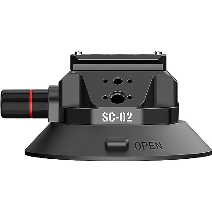 ULANZI SC-02 Starke Saugnapfhalterung (4,5") 3090, Industriegradierte Air Pump Vacuum Suction Cup, schwarz – Bild 2