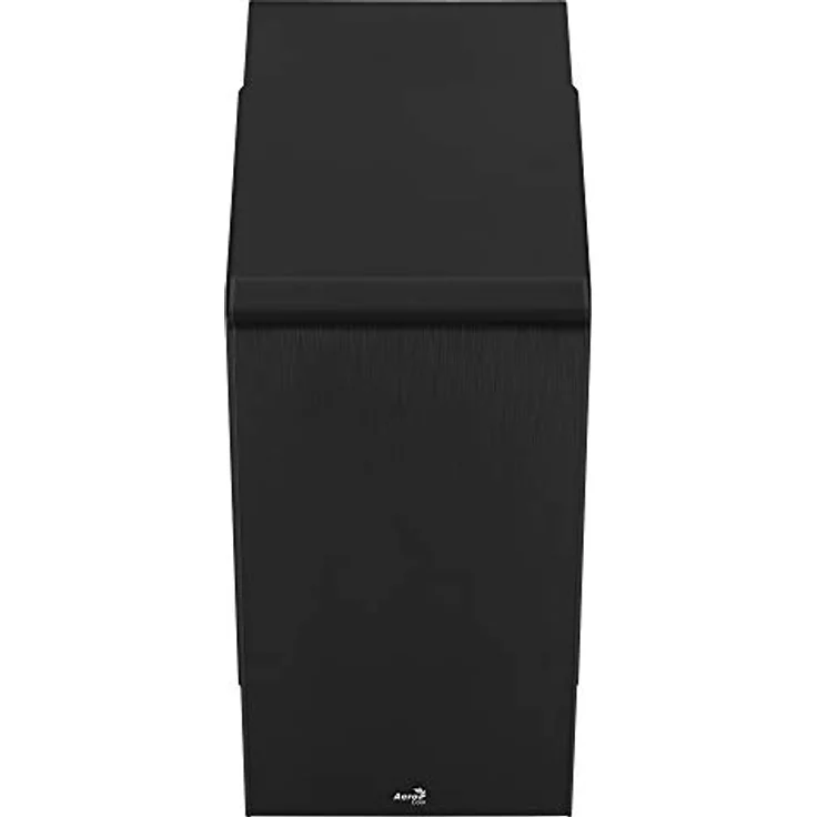 AeroCool CS-106 (mATX, Mini ITX), PC Gehäuse, Schwarz - Kompaktes Mini-Tower-Gehäuse mit gebürsteter Aluminiumfrontblende – Bild 5