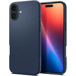 Spigen für iPhone 16 Hülle [rutschfest] Liquid Air Case Handyhülle Schutzhülle Cover Dünn Slim - Navy Blue