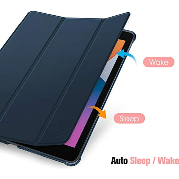 Fintie Hülle für iPad 9. Generation 2021/8. Gen 2020/7. Gen 2019 10.2 Zoll mit Stifthalter, ultradünne leichte Schutzhülle mit transparenter Rückseite und Auto Schlaf/Wach Funktion, Marineblau – Bild 2