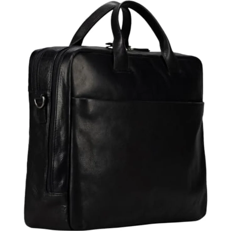 Jost Glasgow Aktentasche Leder, 40 cm mit Laptopfach, schwarz – Bild 2