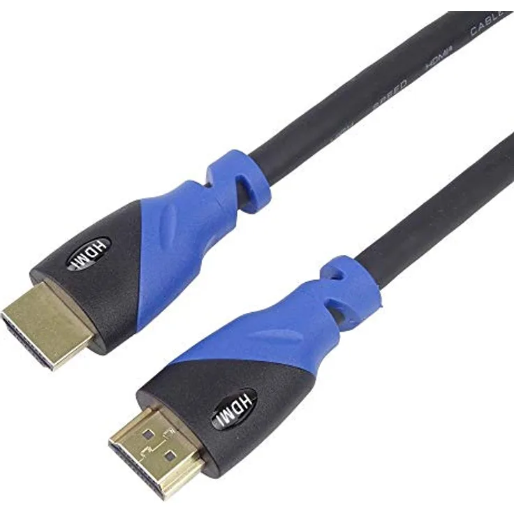 PremiumCord 4K HDMI 2.0b Kabel, Auflösung UHD 4K@60Hz 2160p , 3D, ARC, HDCP, vergoldete Stecker, schwarz-blaue PVC-Steckverbinder, Länge 2 m - Preisvergleich