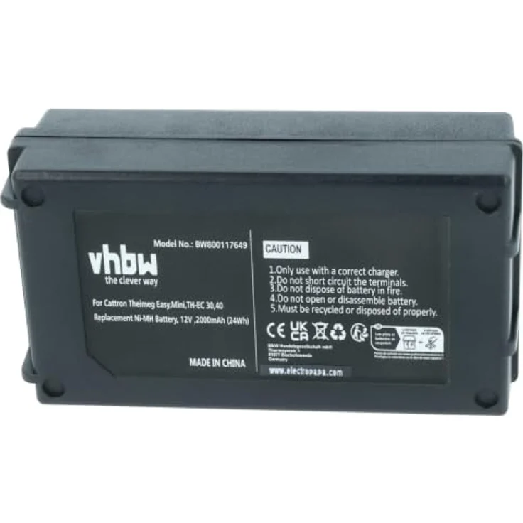 vhbw 2X Akku für Cattron Theimeg BT923-00075, 2000 mAh, 12 V NiMH, wiederaufladbar, schwarz – Bild 3