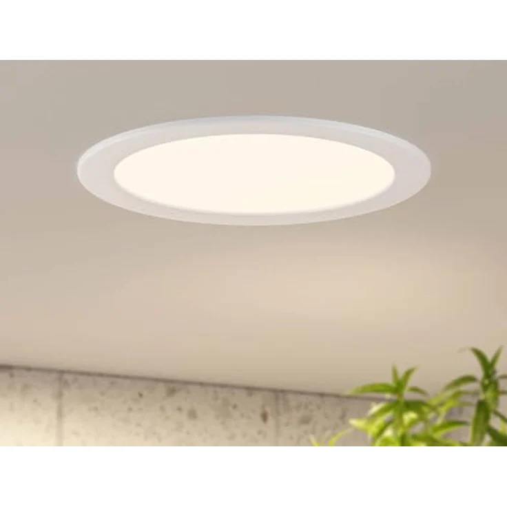PRIOS LED 'Cadance' (Modern) in Weiß aus Aluminium für Badezimmer, 1-flammige Badezimmerleuchte mit inkludiertem Leuchtmittel – Bild 2