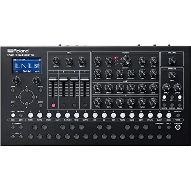 Roland SH-4d Desktop Synthesizer mit Sequenzer und Effekten + keepdrum Laptop-Ständer – Bild 2