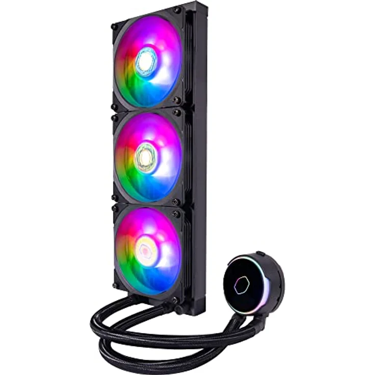 Cooler Master MasterLiquid PL360 Flux CPU-Kühler - AIO Wasserkühlung mit 3 x 120mm Lüfter, 360mm Kühler inkl. ARGB-Controller (2te Generation) - AMD- und Intel-kompatibel – Bild 2