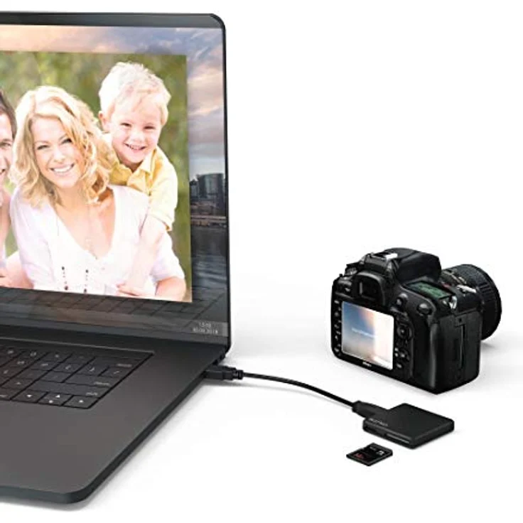 Hama Kartenleser USB 3.0 (Kartenlesegerät für SD | SDHC | SDXC | microSD | microSDHC | microSDXC | CF Speicherkarte, Card Reader mit USB Kabel für Windows PC|Mac|Notebook|Laptop|TV) schwarz – Bild 4