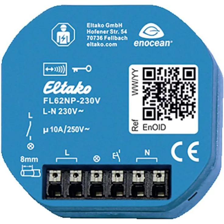 Eltako Funk-Lichtaktor 30100530 CI-Modul, 10A/250V AC mit Tipp-Technik und bidirektionalem Funk, Einbaumontage 49x51mm, 20mm tief