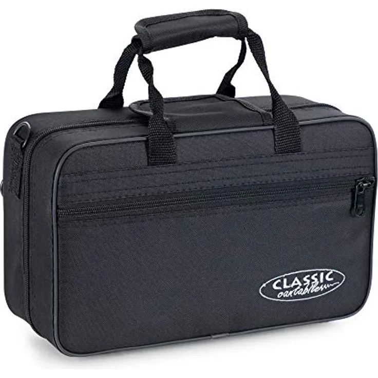 Classic Cantabile Leichtkoffer für TT-400 Taschentrompete - reiß- und wasserfestes Außengewebe, hochwertige Thermopolsterung, Außenmaße 32 x 21 x 12 cm, schwarz