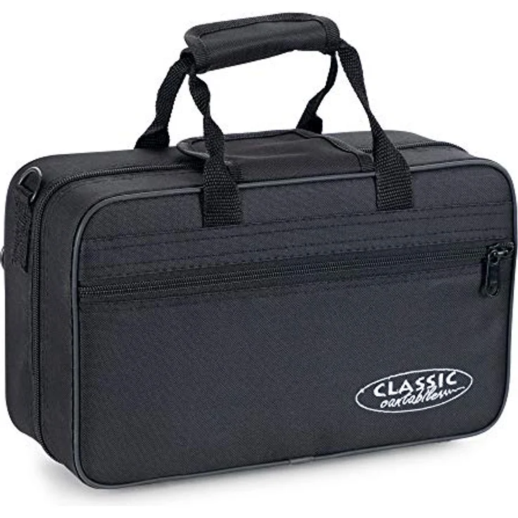 Classic Cantabile Leichtkoffer für TT-400 Taschentrompete - reiß- und wasserfestes Außengewebe, hochwertige Thermopolsterung, Außenmaße 32 x 21 x 12 cm, schwarz – Bild 1