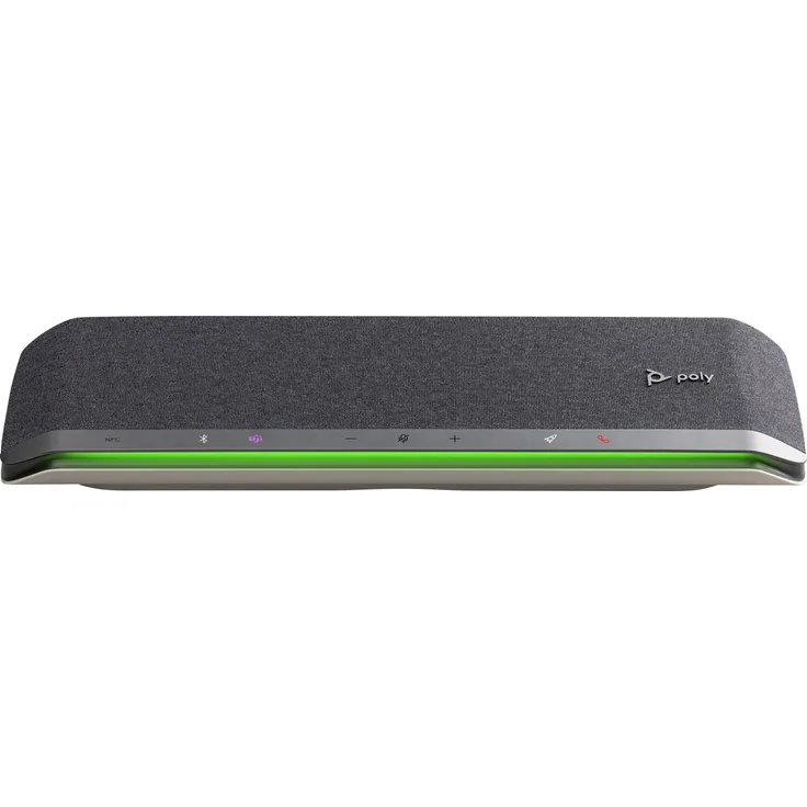 HP Poly Sync 60-M, Microsoft Teams Certified Bluetooth Konferenzlautsprecher mit 6 Mikrofonen, Silber