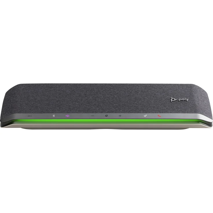 HP Poly Sync 60-M, Microsoft Teams Certified Bluetooth Konferenzlautsprecher mit 6 Mikrofonen, Silber