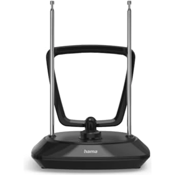 Hama Aktive Zimmerantenne schwarz für DAB+, DAB, DVB-T2, UKW, LED Anzeige - ringförmig, LTE Filter 5G, einstellbare Verstärkung - TV, Radio – Bild 2
