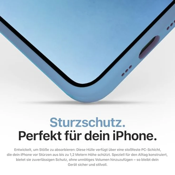 Decoded AntiMicrobial Silicone Backcover Case mit MagSafe für iPhone 16 Pro Max - Blau, Smartphone Hülle – Bild 6