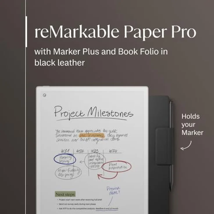Remarkable Paper Pro Bundle – Leather Folio | 11,8 Zoll Farbdisplay und Leselicht – Bild 2