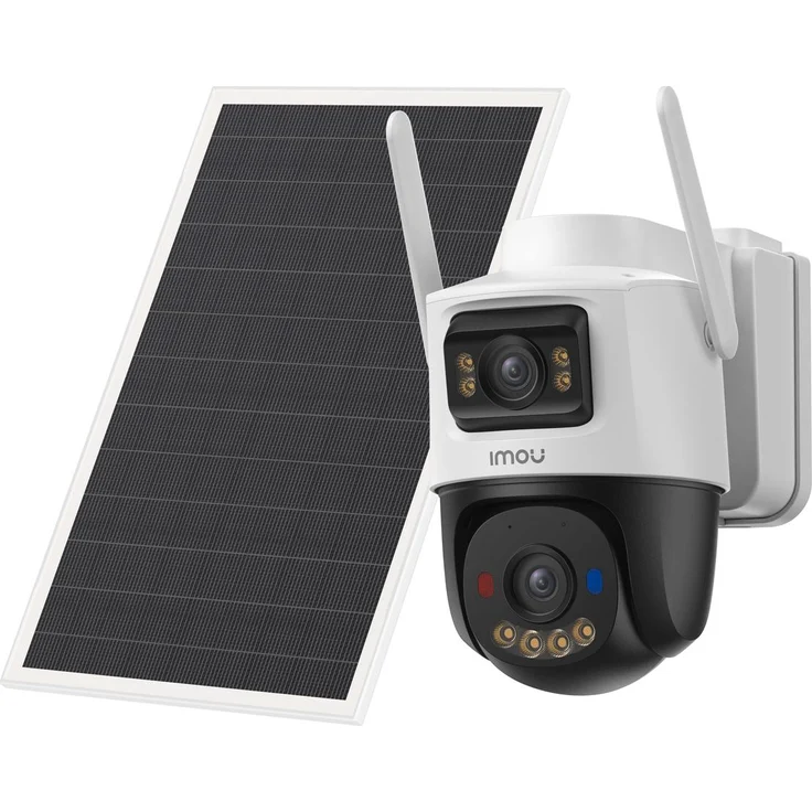 IMOU Überwachungskamera AOV Dual Kit, 10 MP, mit Solarpanel, außen, weiß, PIR-Personenerkennung, Zwei-Wege-Audio, smarte Farbnachtsicht, 4G/WLAN