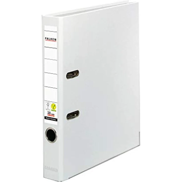 Falken Ordner 9984121, PP, A4, 5cm, Kunststoffordner, weiß – Bild 1