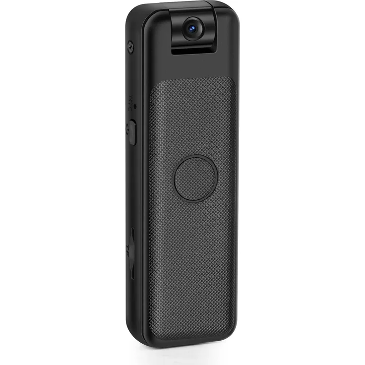 Lixada 1080P Kleinkamera mit Audio- und Videoaufzeichnung, tragbarer Camcorder mit drehbarem Objektiv, Infrarot-Nachtsicht, 16GB, schwarz