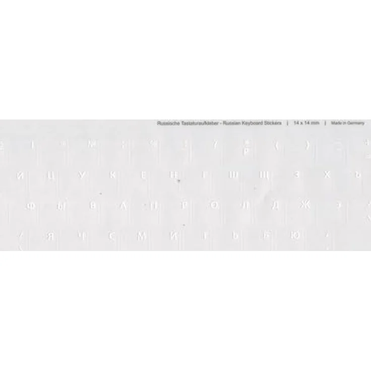 Russische Tastaturaufkleber transparent für Mac (Apple) in Weiss – Bild 2