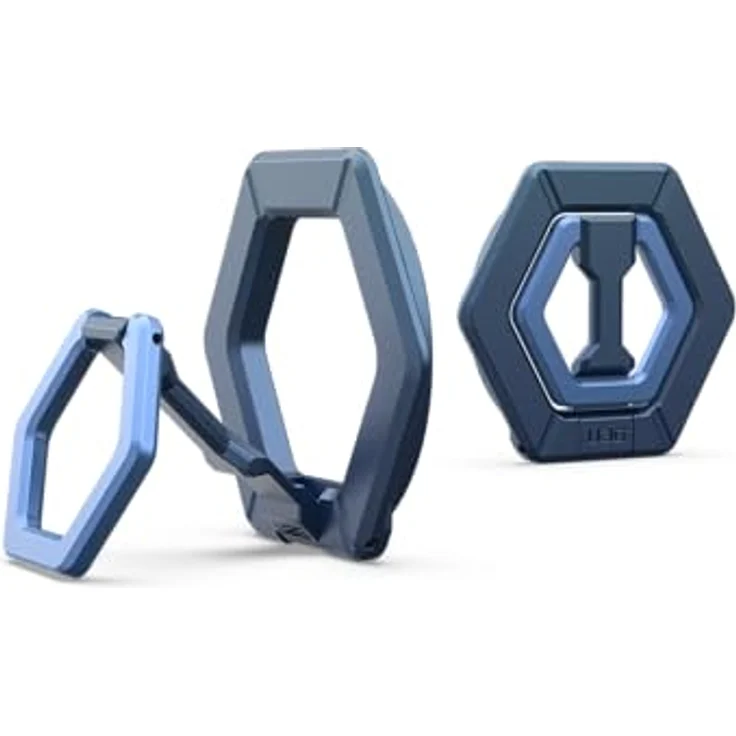 URBAN ARMOR GEAR Magnetring / Halterung / Ständer für magnetische Hüllen, 360 Grad drehbar, starke Magneten, Hoch- und Querformat, Mallard/Hellblau – Bild 1