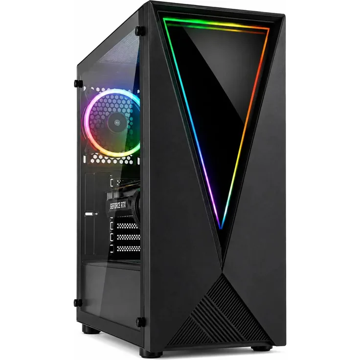 Cybertitan Gaming PC VENOM, AMD Ryzen 5 5500, 16 GB RAM, 512 GB SSD, Nvidia GeForce RTX 5060, Schwarz, Windows 11 PRO