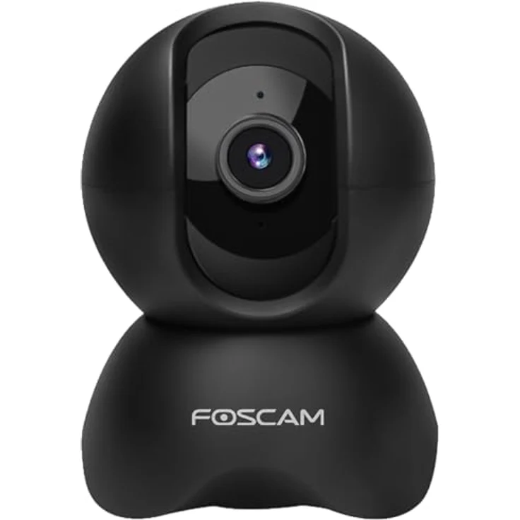 Foscam X5, 5 MP Super HD WLAN Überwachungskamera mit schwenk- und neigbarer Funktion, Zwei-Wege-Audio, Nachtsicht und Personenerkennung (schwarz) – Bild 1