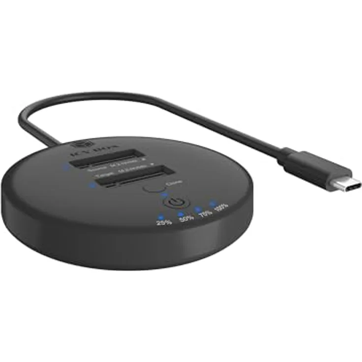 ICY BOX IB-1612MCL-C31 DockingStation für M.2 NVMe & SATA SSDs, Klonstation mit bis zu 10 Gbit/s, USB-C, werkzeuglose Installation, LED-Anzeige