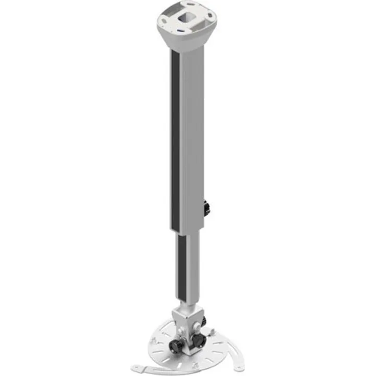 Edbak PMV100W, Projektorhalterung für Zimmerdecke, 15 kg Tragfähigkeit, Weiß, Neigungswinkel -7,5° bis 7,5°, inkl. Kabelmanagement, 180 mm Breite
