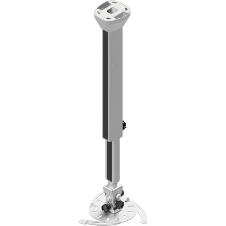 Edbak PMV100W, Projektorhalterung für Zimmerdecke, 15 kg Tragfähigkeit, Weiß, Neigungswinkel -7,5° bis 7,5°, inkl. Kabelmanagement, 180 mm Breite