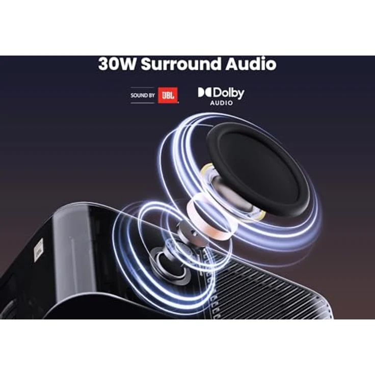 Yaber PROJECTOR Yaber K3 Smart Beamer mit 1600 ANSI & Google TV & Sound by JBL, WiFi 6, Bluetooth (Silbergrau) – Bild 4