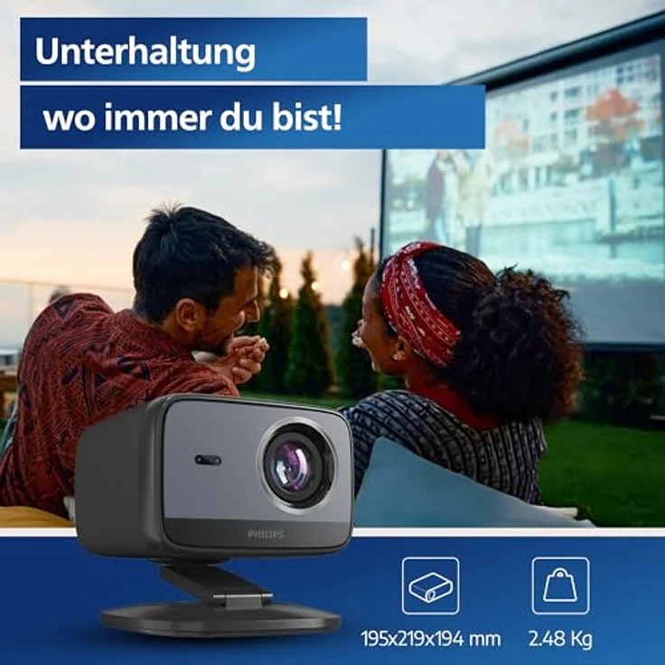Philips NeoPix 450 Smart, Heimkino-Beamer, Full HD 1920 x 1080p, 500 Lumen, Google TV, WLAN 6, Schwarz – Bild 5