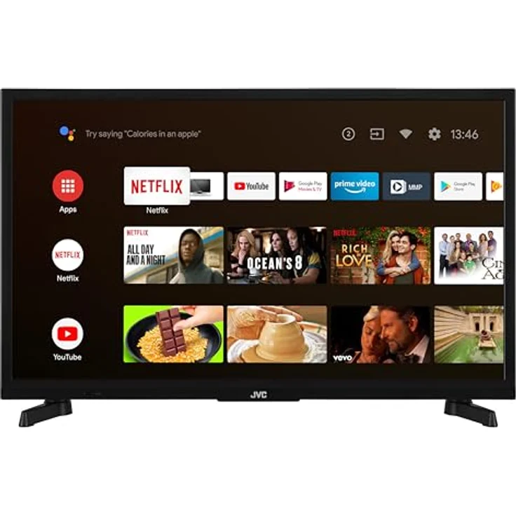 JVC LT-24VAH3455, 24 Zoll HD-Ready Android Smart TV mit HDR, Triple-Tuner und LED, schwarz – Bild 2