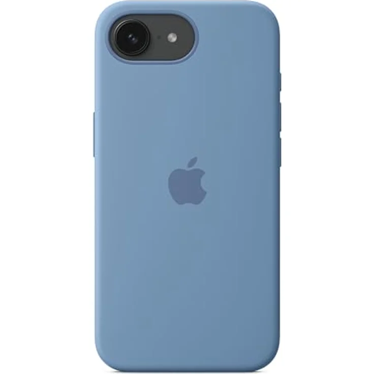 Apple iPhone 16e Silikon Case − Winterblau, Schutzhülle aus recyceltem Silikonmaterial mit Mikrofaserfutter – Bild 2