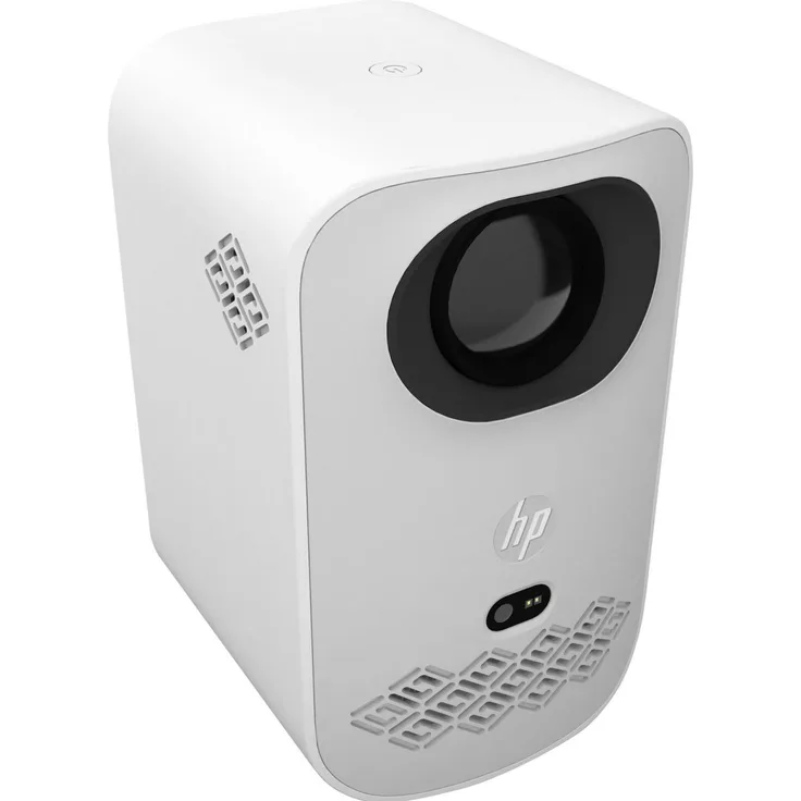 HP CC360, kompakter Beamer mit UWFHD, 220 lm, integrierten Lautsprechern, Dual-Band-WLAN und Bluetooth 5.0, Weiss