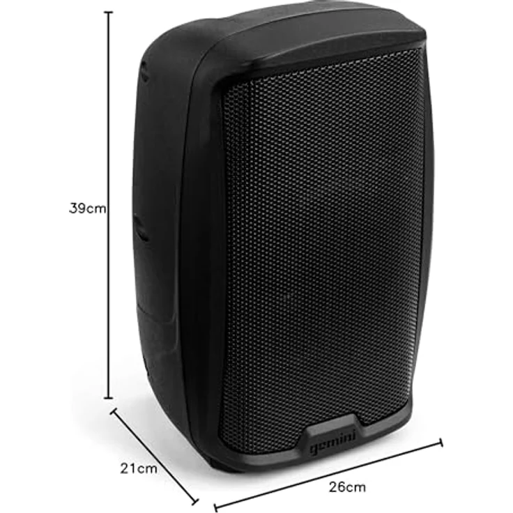 Native Gemini AS-2108BT, Bluetooth Lautsprecher mit 8-Zoll-Tieftöner und integriertem Mediaplayer, Netzbetrieb, Schwarz – Bild 7