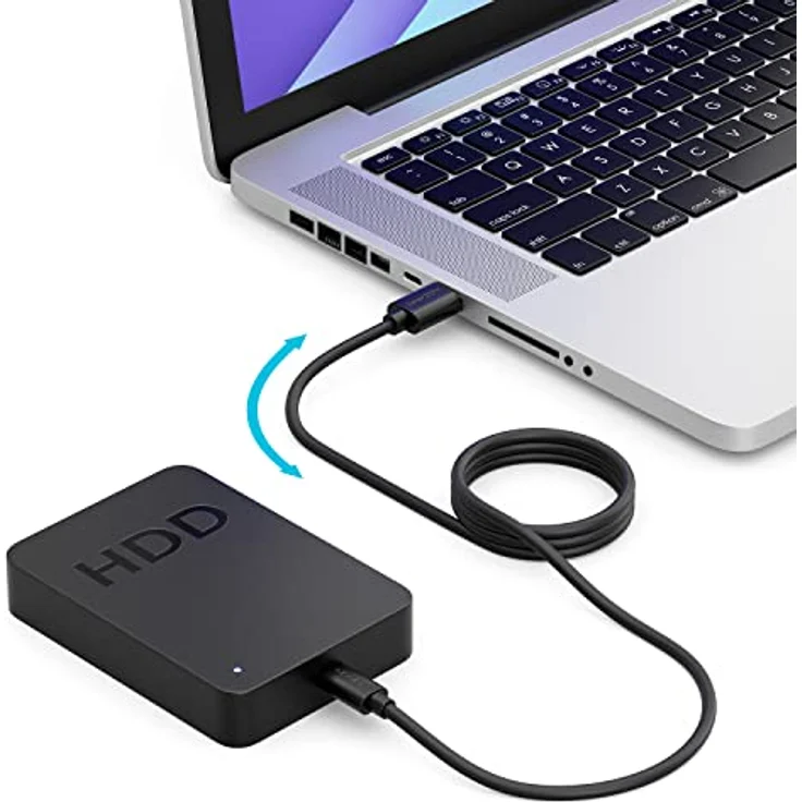 deleyCON 1m Mini USB 2.0 High Speed Kabel - Schwarz - High-Speed-Datenübertragung für Handys, Smartphones, Tablets und mehr – Bild 2