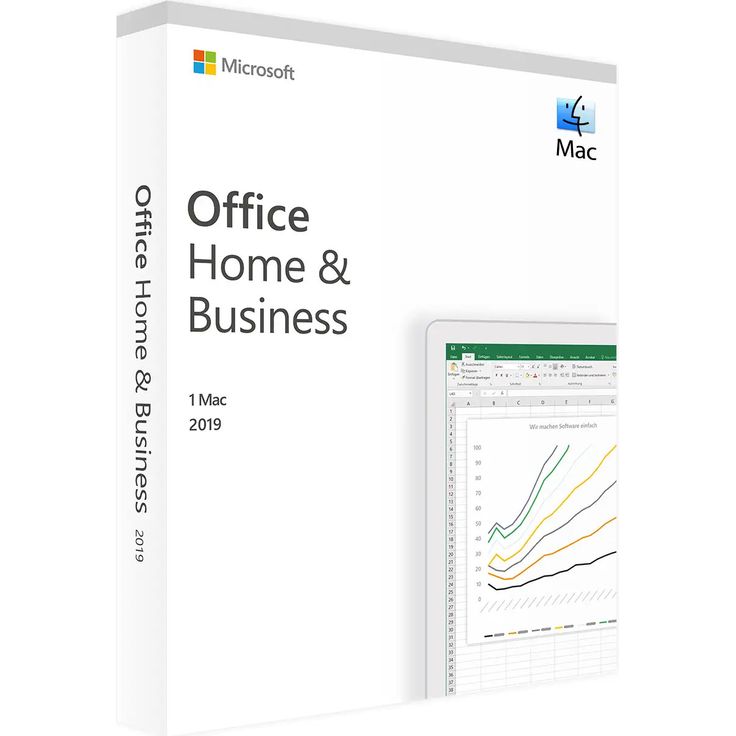 Microsoft Office 2019 Home and Business, Bürosoftware für Mac mit Word, Excel, PowerPoint, Outlook und OneNote