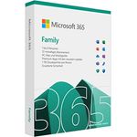 Microsoft 365 Family (inkl. Microsoft Defender) | 6 Nutzer | Mehrere PCs/Macs, Tablets und mobile Geräte | 1 Jahresabonnement |Box